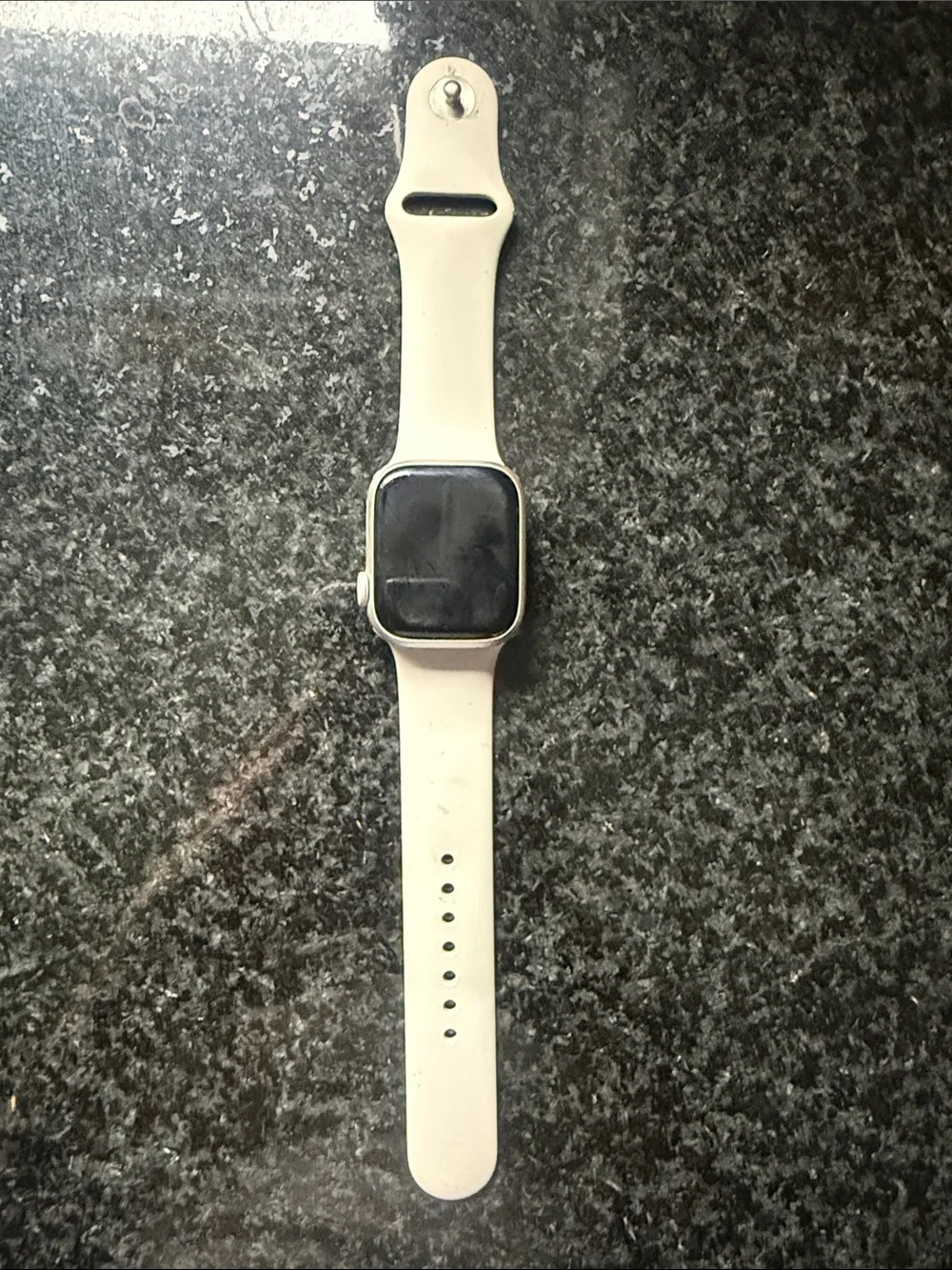 White Smartwatch with White Silicone Band - Unbranded- Apple Watch